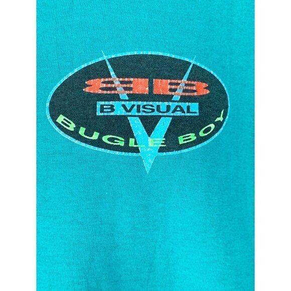 Vintage Bugle Boy T-Shirt Large B Visual Blue - Picture 5 of 7